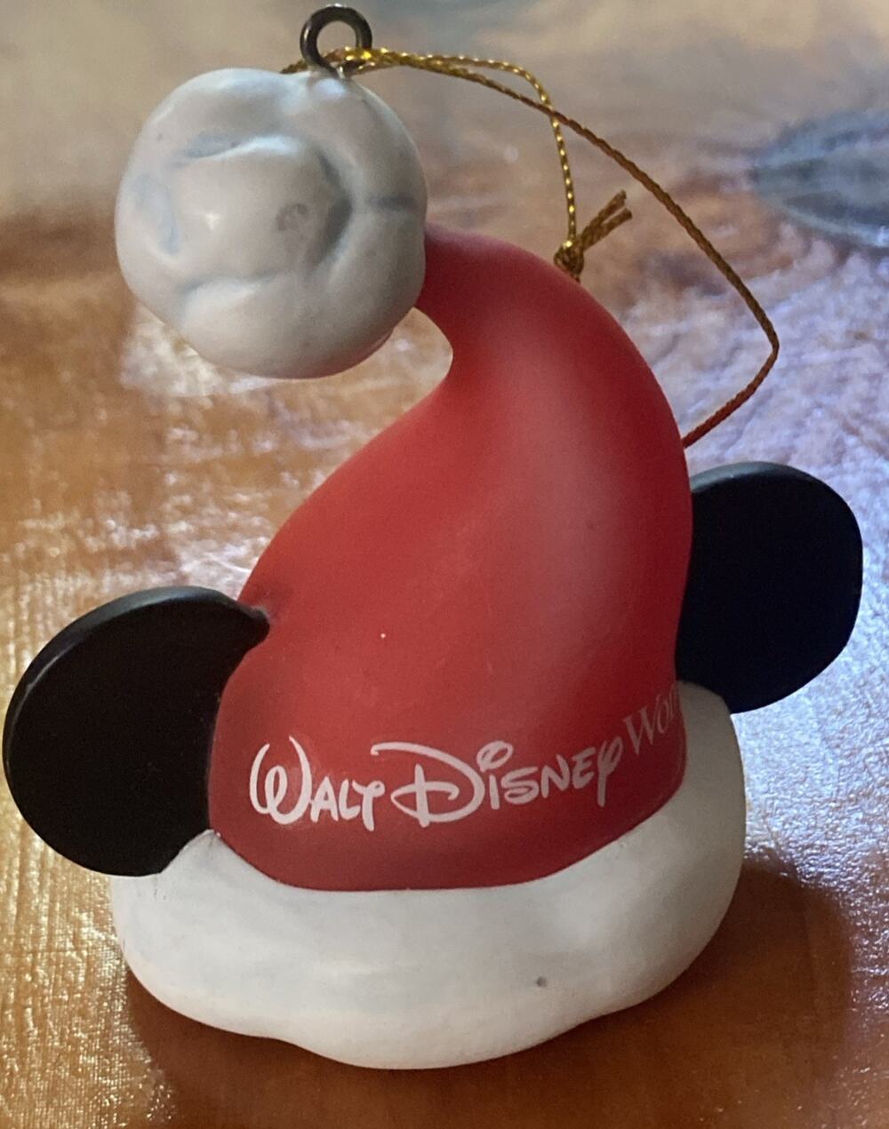Walt Disney World Mickey Mouse Santa Hat Light Cover Christmas Tree Ornament 3"